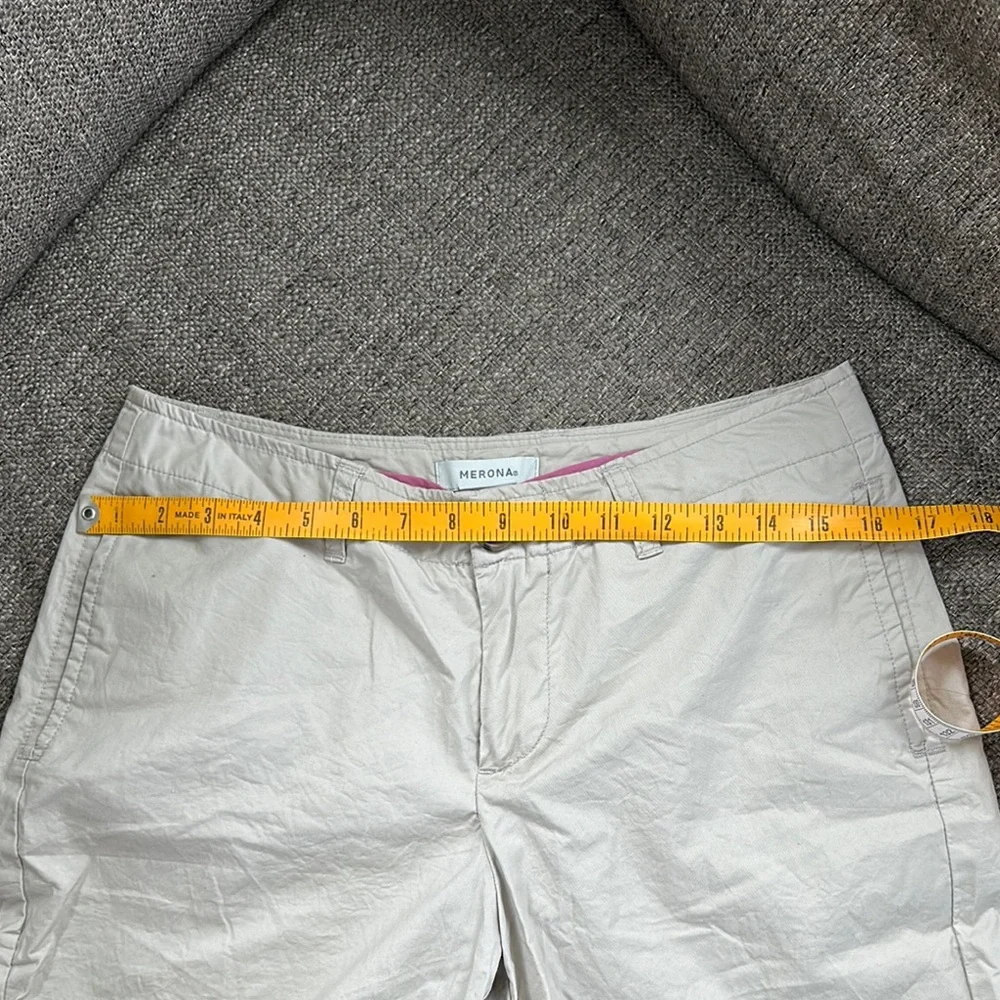 Merona Women’s Tan Flat Front Shorts for Casual Elegance Size 6